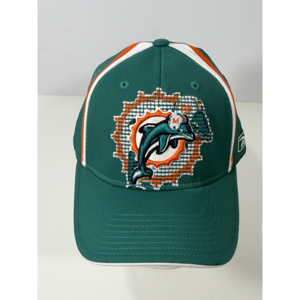 Miami Dolphins Reebok Retro Sz L Fitted Cap Hat Vintage RARE Early 2000